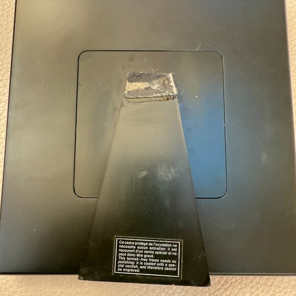 CHRISTOFLE 7.25” SQUARE Silver PHOTO FRAME WITH STARS - Picture 8 of 9